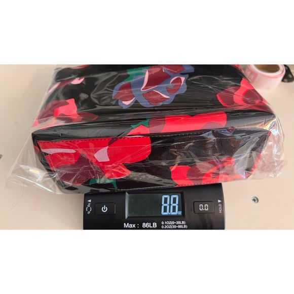 Kate Spade Patrice Bold Roses Black Red Floral Print Satchel Crossbody Handbag - Picture 12 of 13